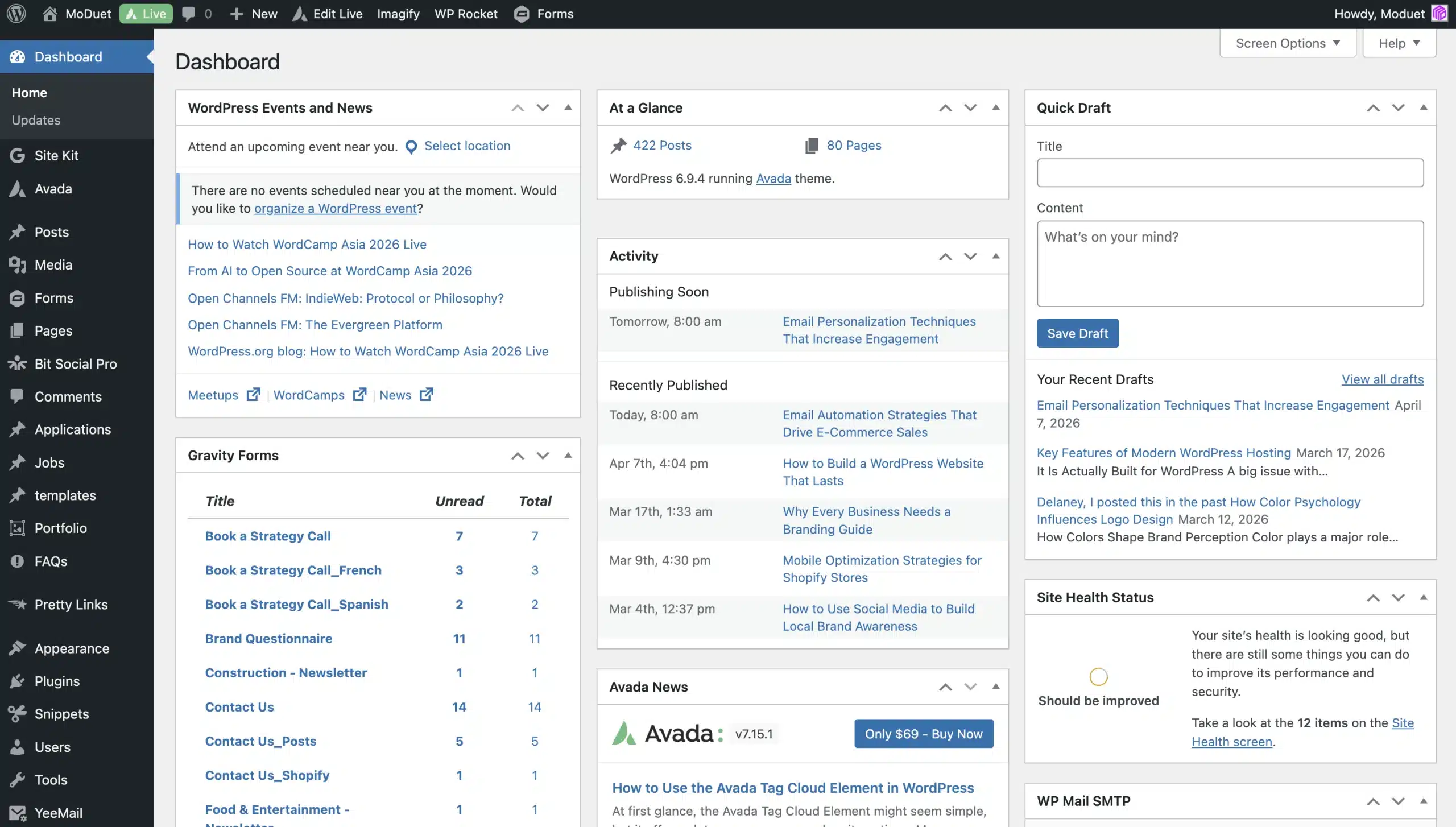 WordPress Dashboard_MoDuet