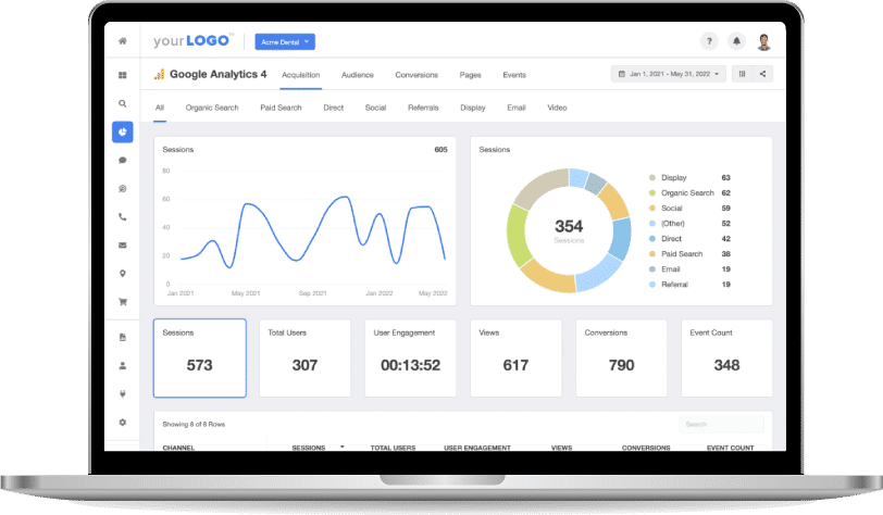 Google Analytics setup and reporting services illustration